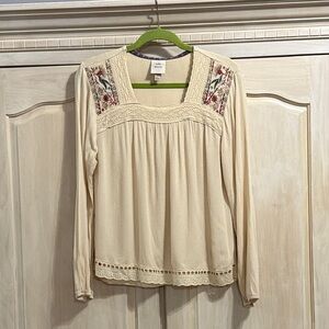 Knox Rose Cream Embroidered Blouse